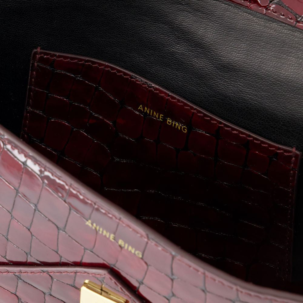 Anine Bing Elly Small Clutch - Leather - Burgundy