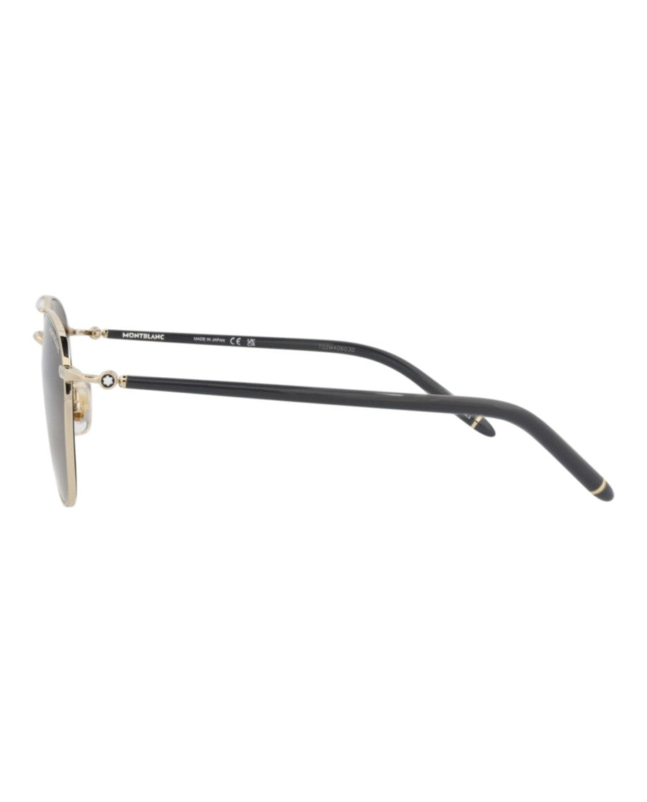 Montblanc Aviator-Frame Metal Sunglasses