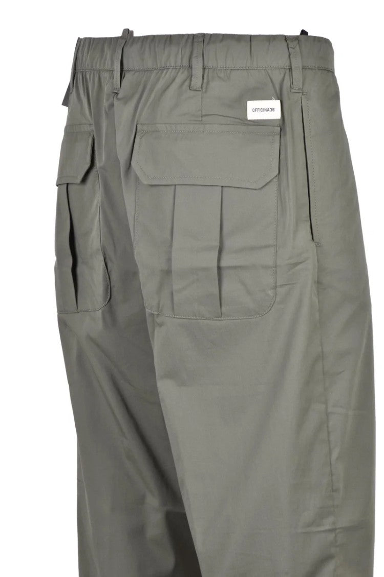 Officina 36 Stretch Nylon Trousers - Military Green