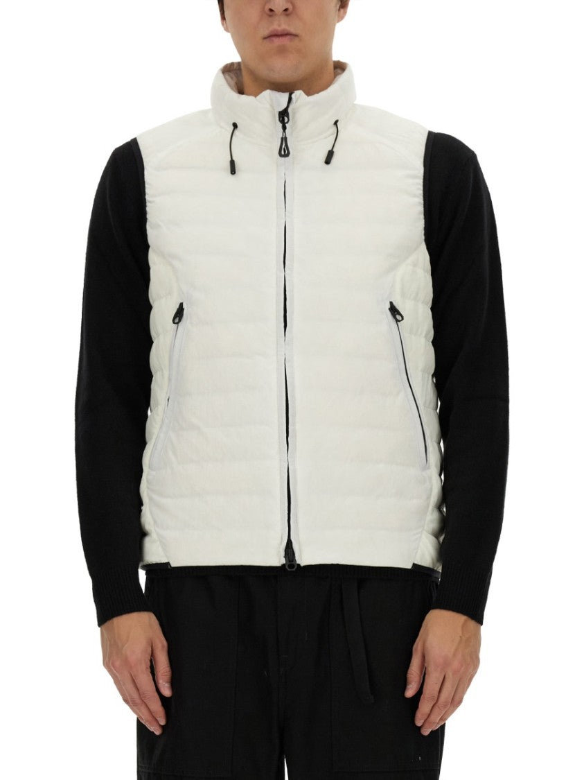 Jg1 Quilted High-Collar Padded Vest With Zippered Pockets
