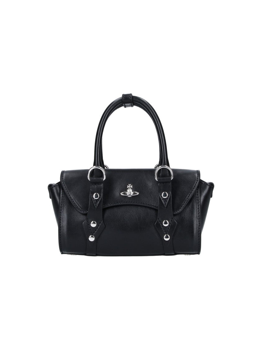 Vivienne Westwood Black Bettina Studded Leather Handbag