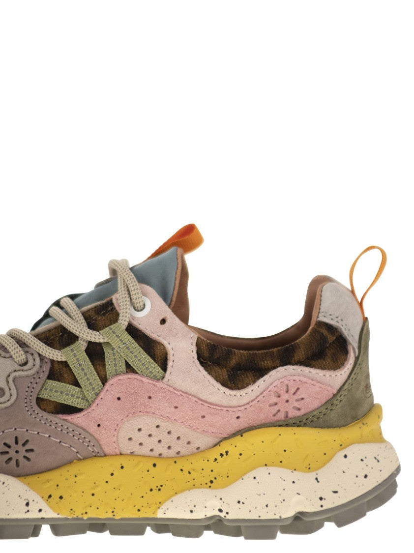 Flower Mountain Yamano 3 - Sneakers In Suede And Technical Fabric