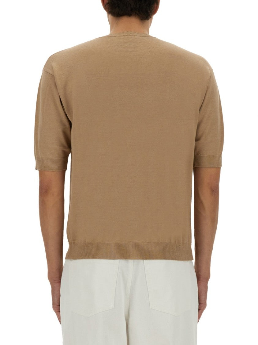 Moschino Relaxed Fit Wool And Silk Short-Sleeved Sweater