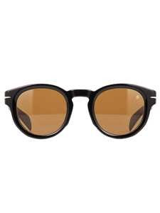 David Beckham Rounded Frame Sunglasses With Glossy Finish And Tinted Lenses