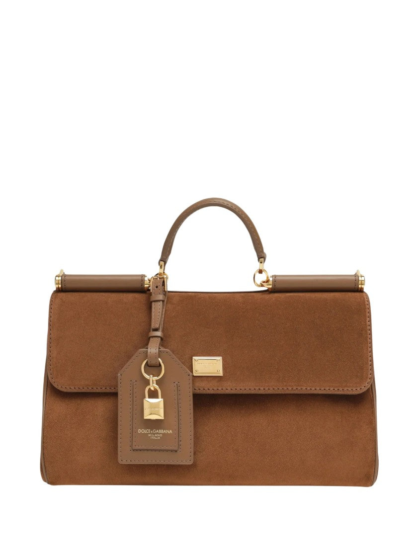 Dolce & Gabbana Borsa Structured Calfskin Shoulder Bag