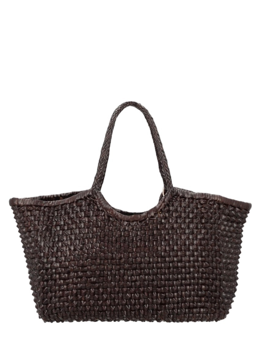 Dragon Diffusion Dark Brown Textured Leather Shoulder Bag