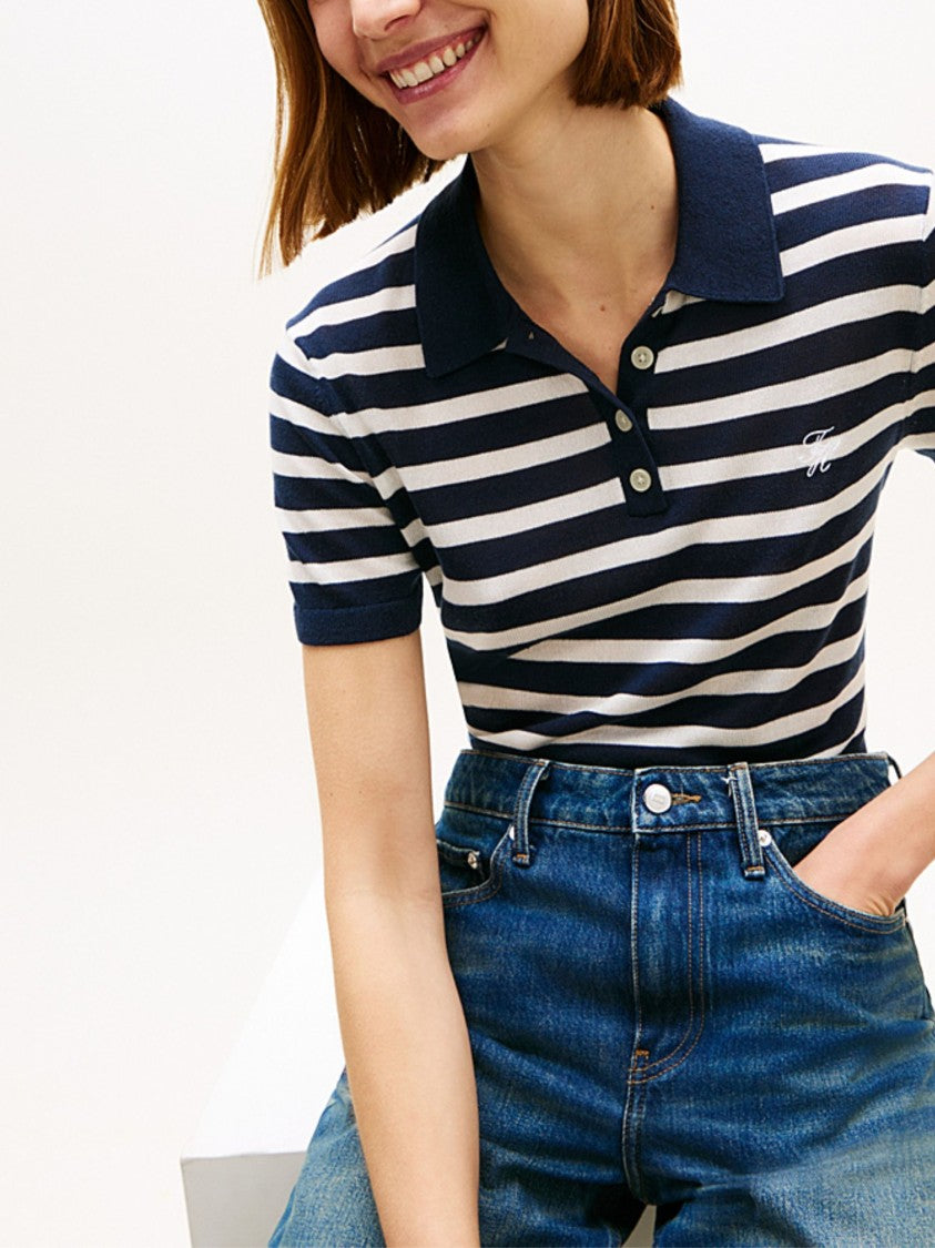 Tommy Hilfiger Short Sleeved Striped Polo Shirt