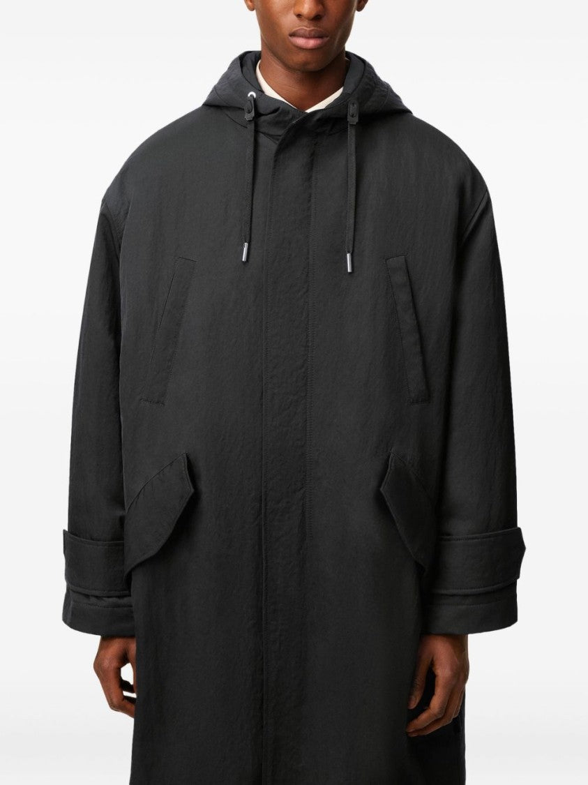 Ami Paris Anthracite Dark Gray Padded Hooded Jacket
