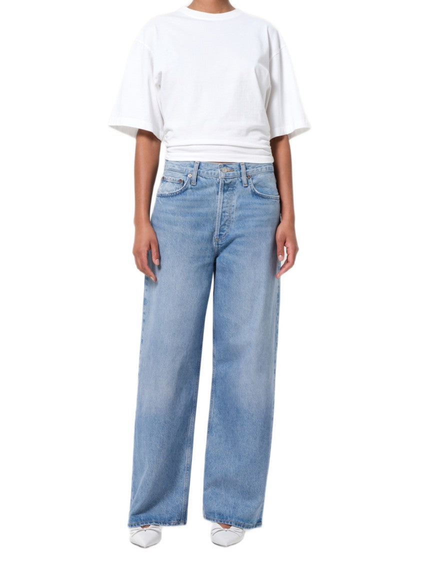 Agolde Baggy Fit Jeans With Medium Rise And Five-Pocket Design