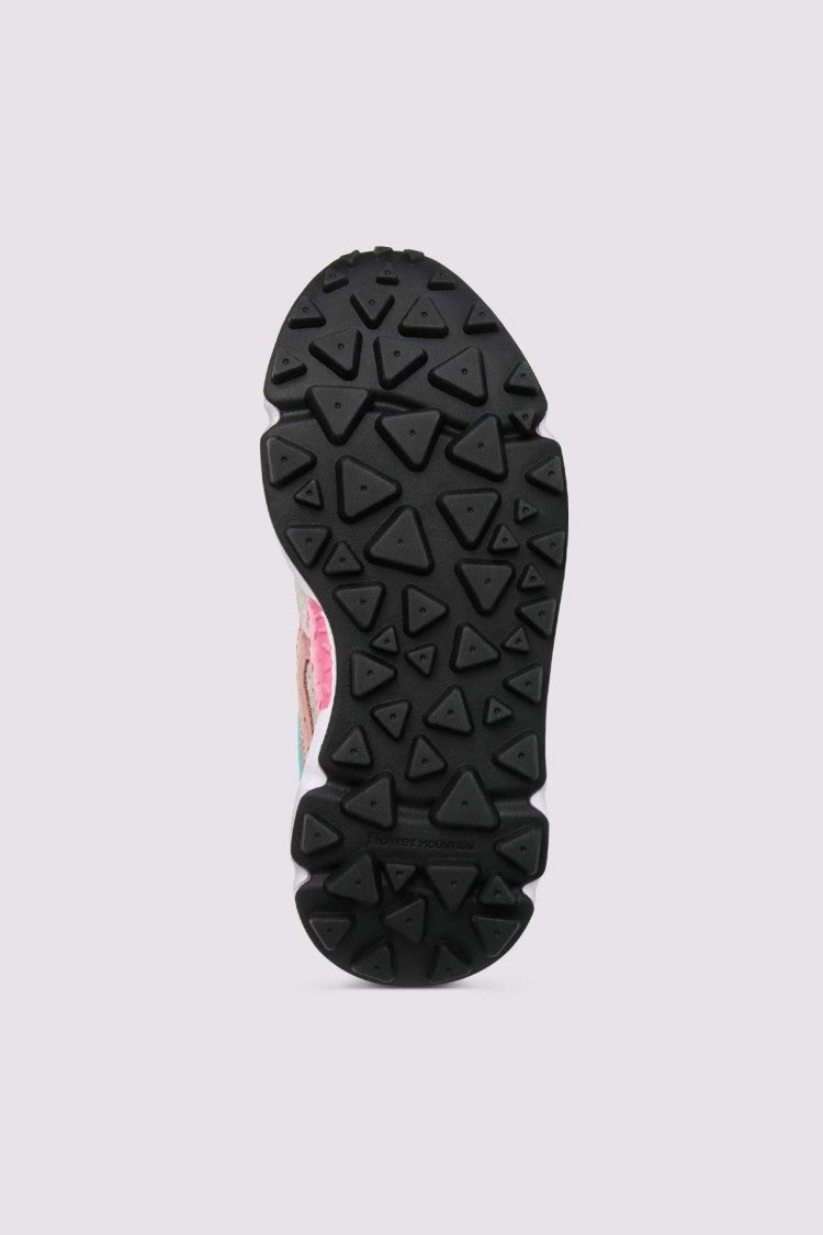 Flower Mountain Multicolor Fabric And Suede Sneakers