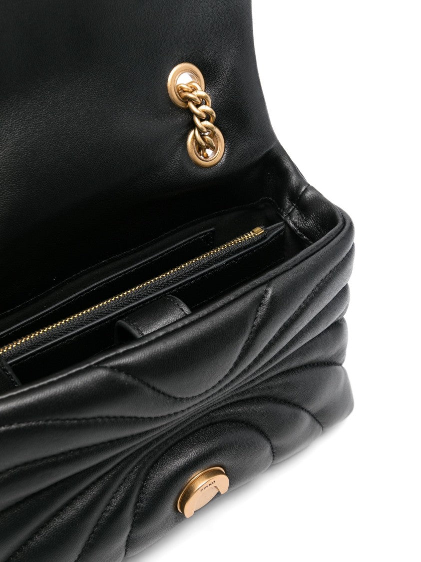 Pinko Love Puff Butterfly-Quilted Leather Satchel