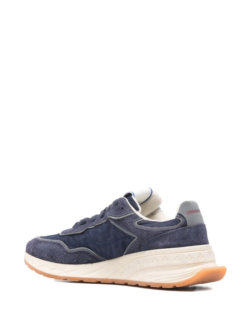 Dsquared2 Suede Panel Sneakers With Lace-Up Fastening