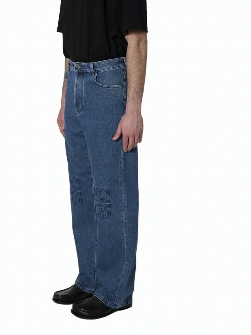 Loewe Relaxed-Fit Denim Pants With Embroidered Detailing
