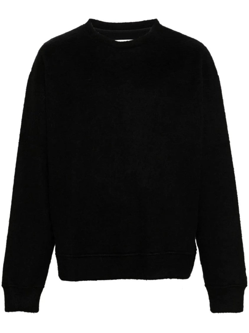 Jil Sander Longsleeve Sweater With Alpaca Leather