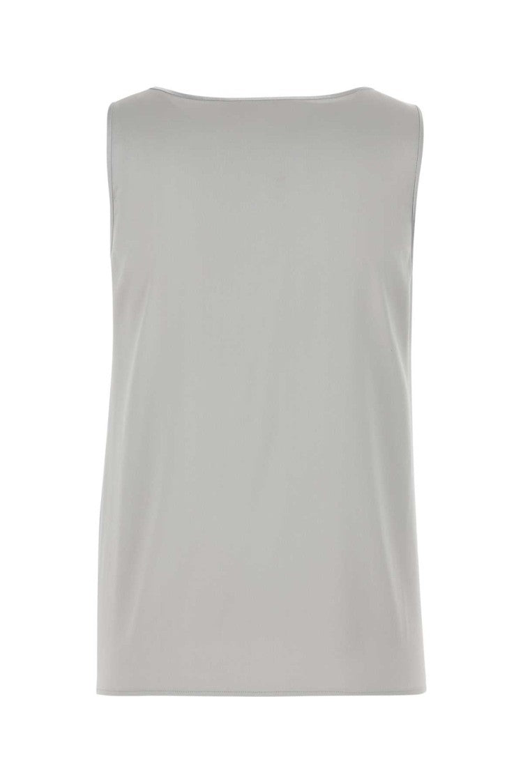 Dolce & Gabbana Grey Stretch Satin Tank Top