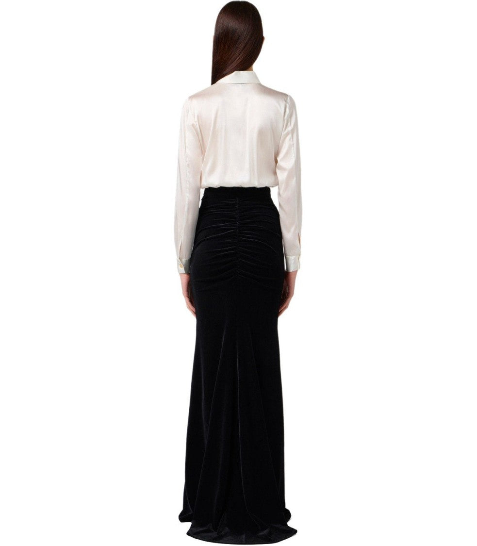 Elisabetta Franchi Red Carpet Ivory And Black Dress