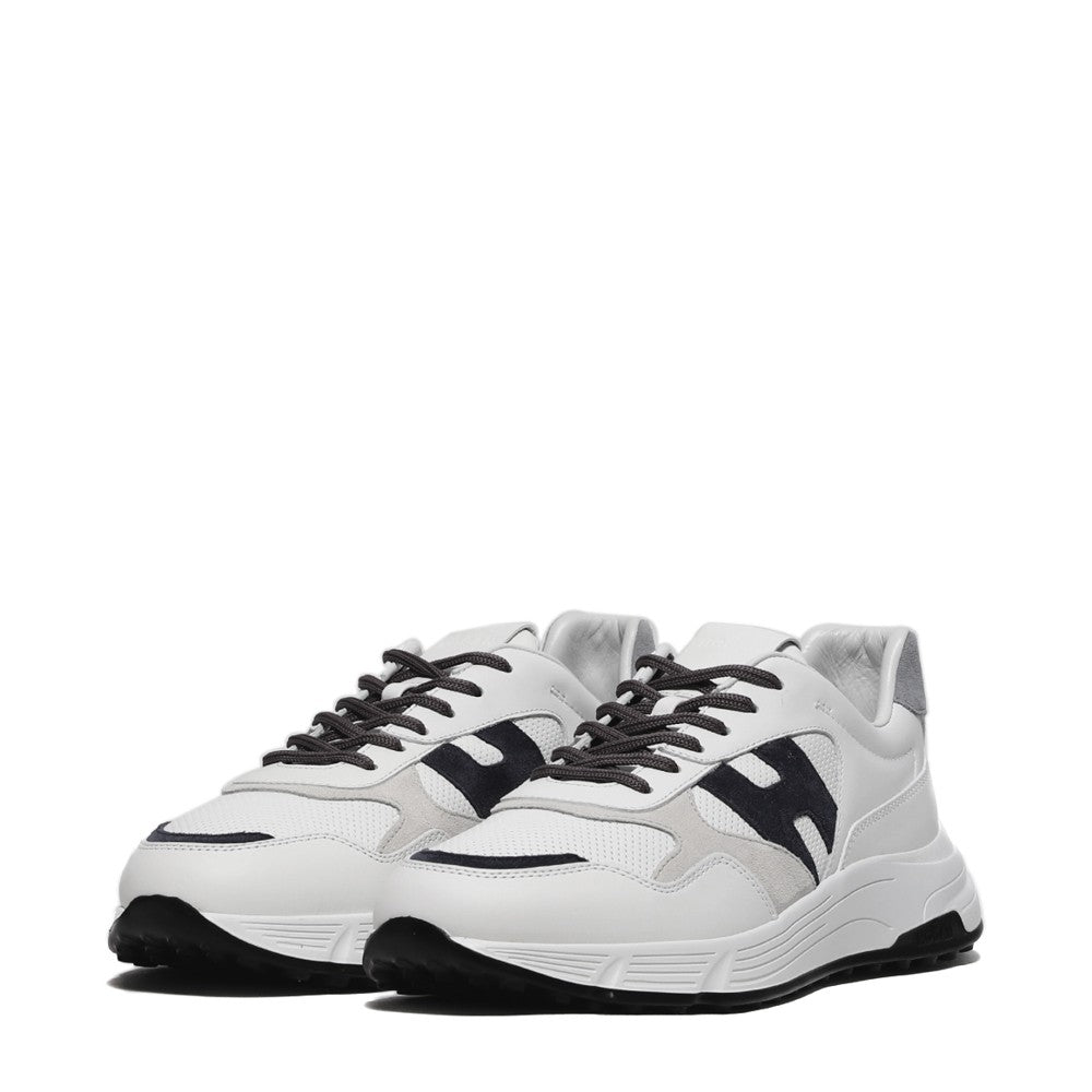 Hogan White Leather With Suede Inserts Sneakers