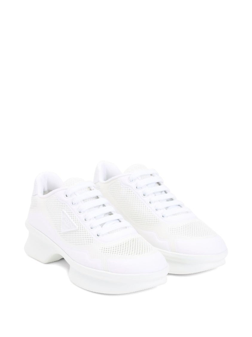 Prada Sculpted White Re-Nylon Sneakers