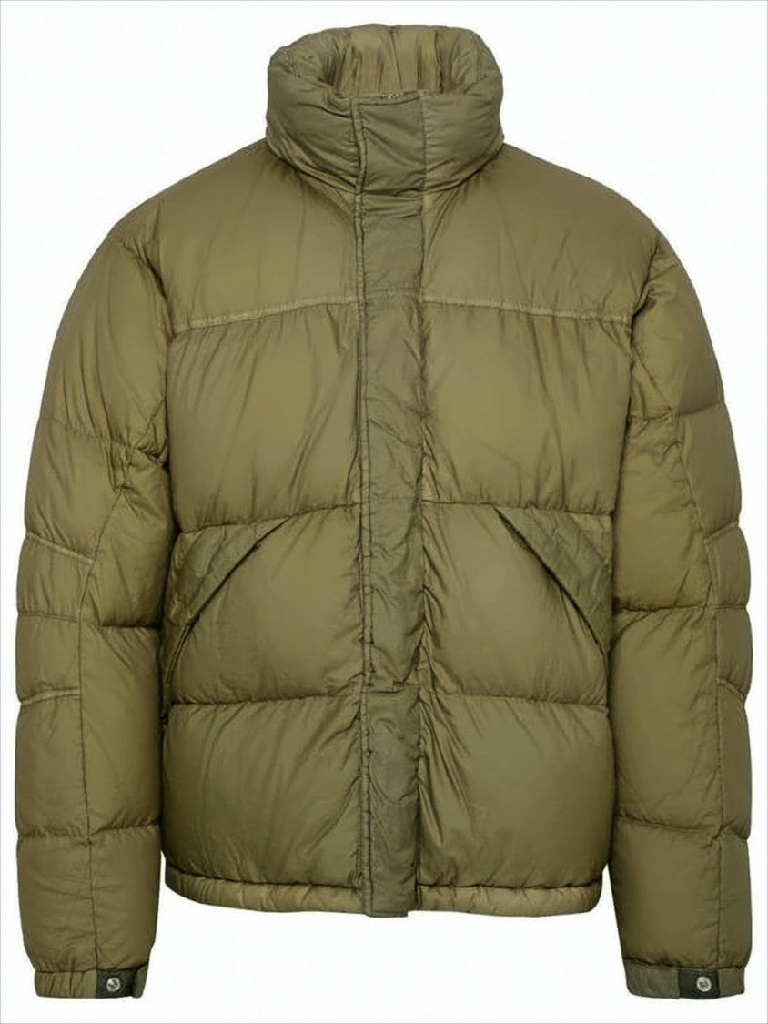 Ten C Boxy Cropped Down Jacket With High Stand Collar