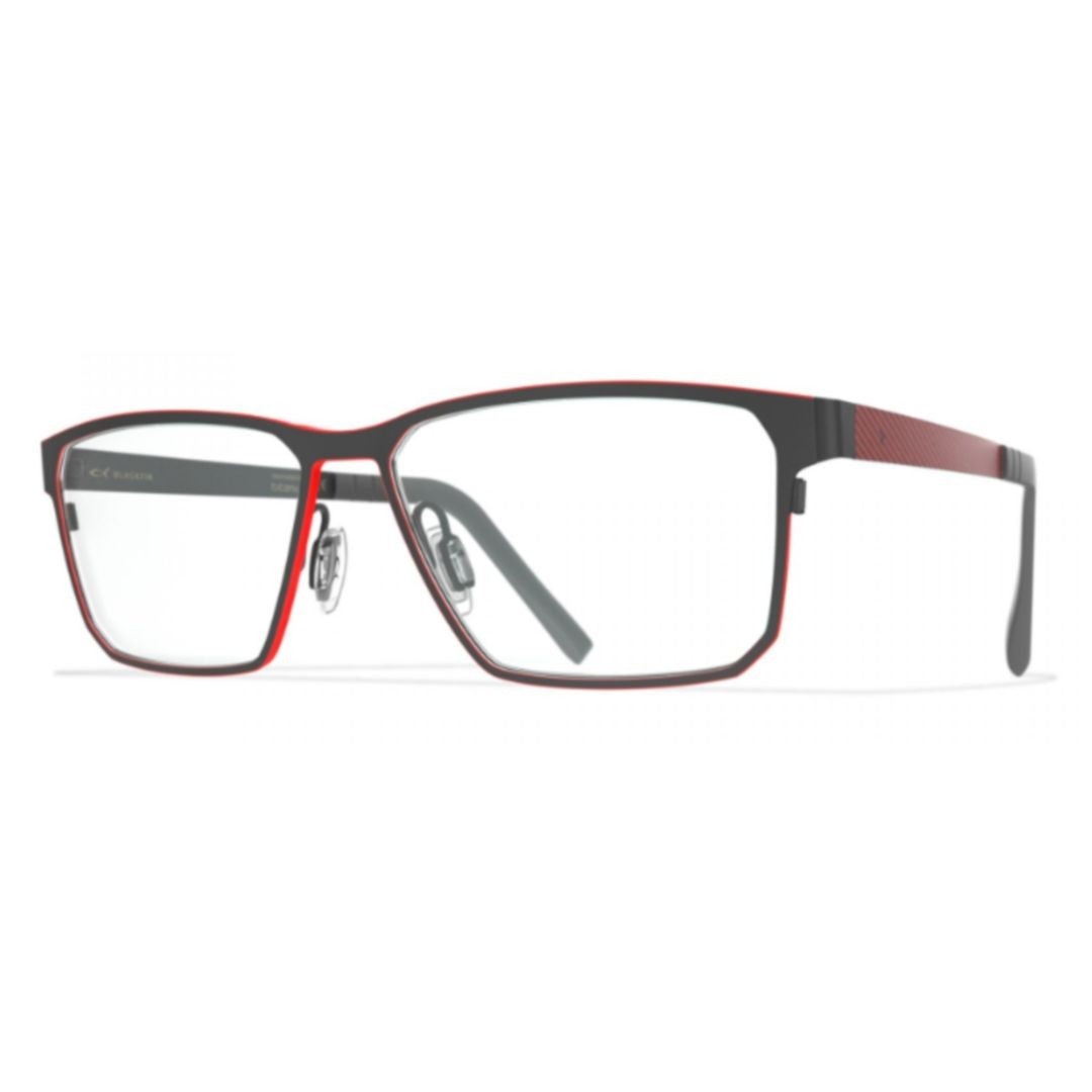 Blackfin Bf991 Westhampton Rectangular Frame Eyeglasses With Subtle Red Accents