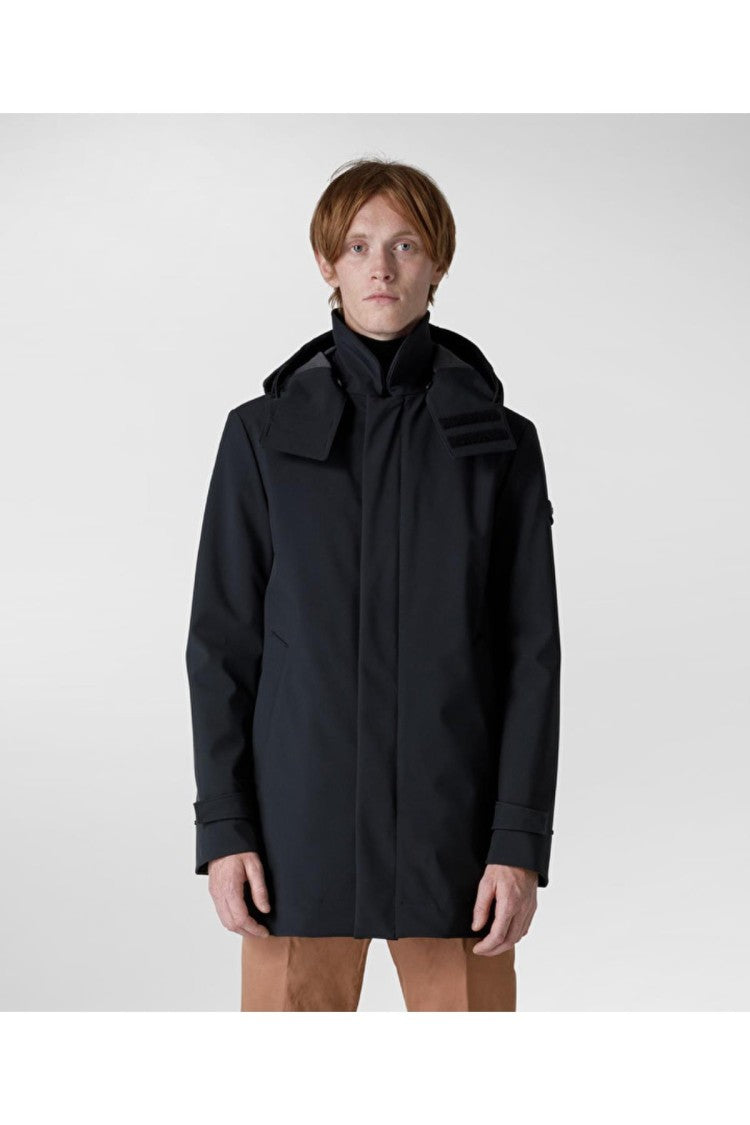 Peuterey Blue Nylon Hooded Parka