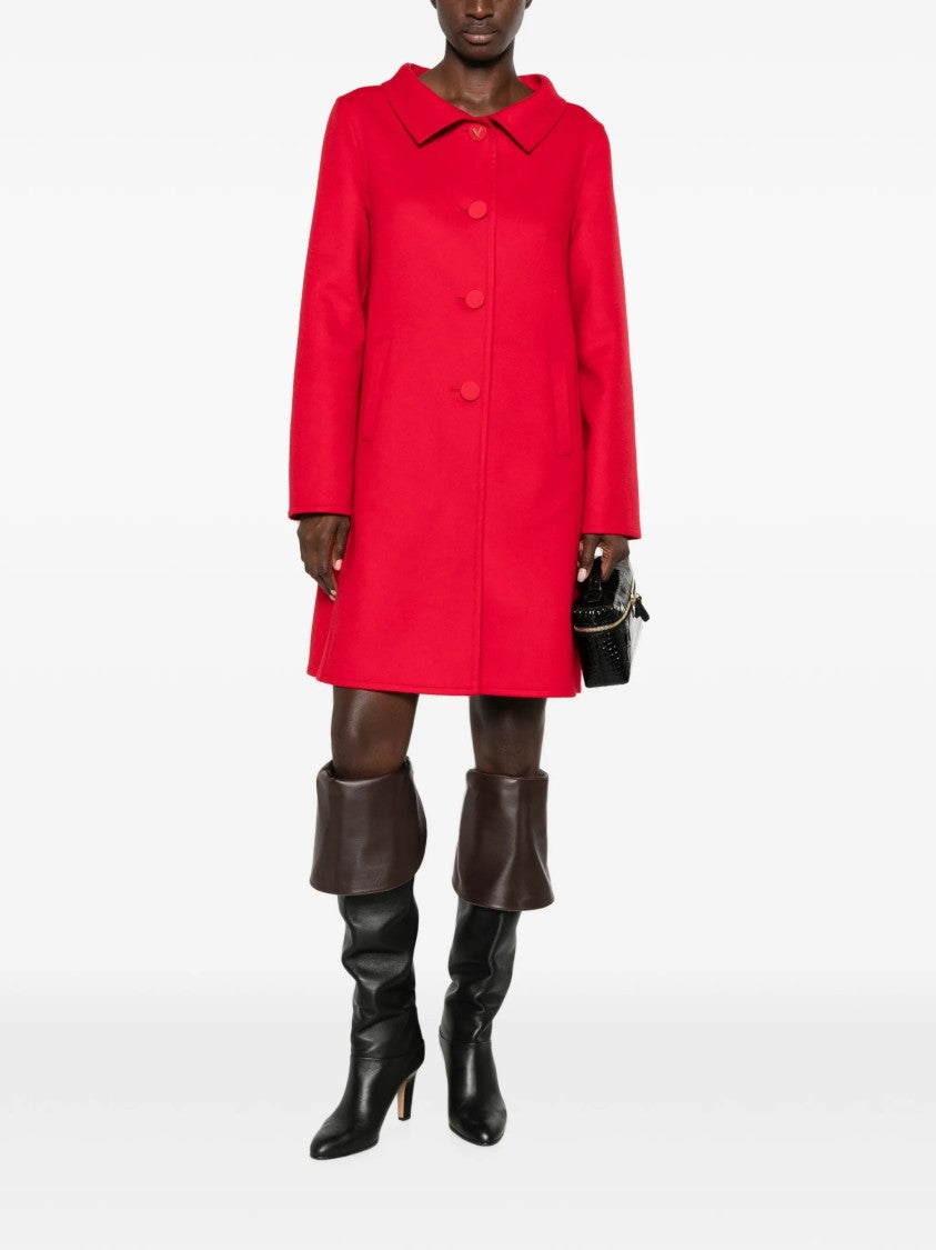 Valentino Red A-Line Coat