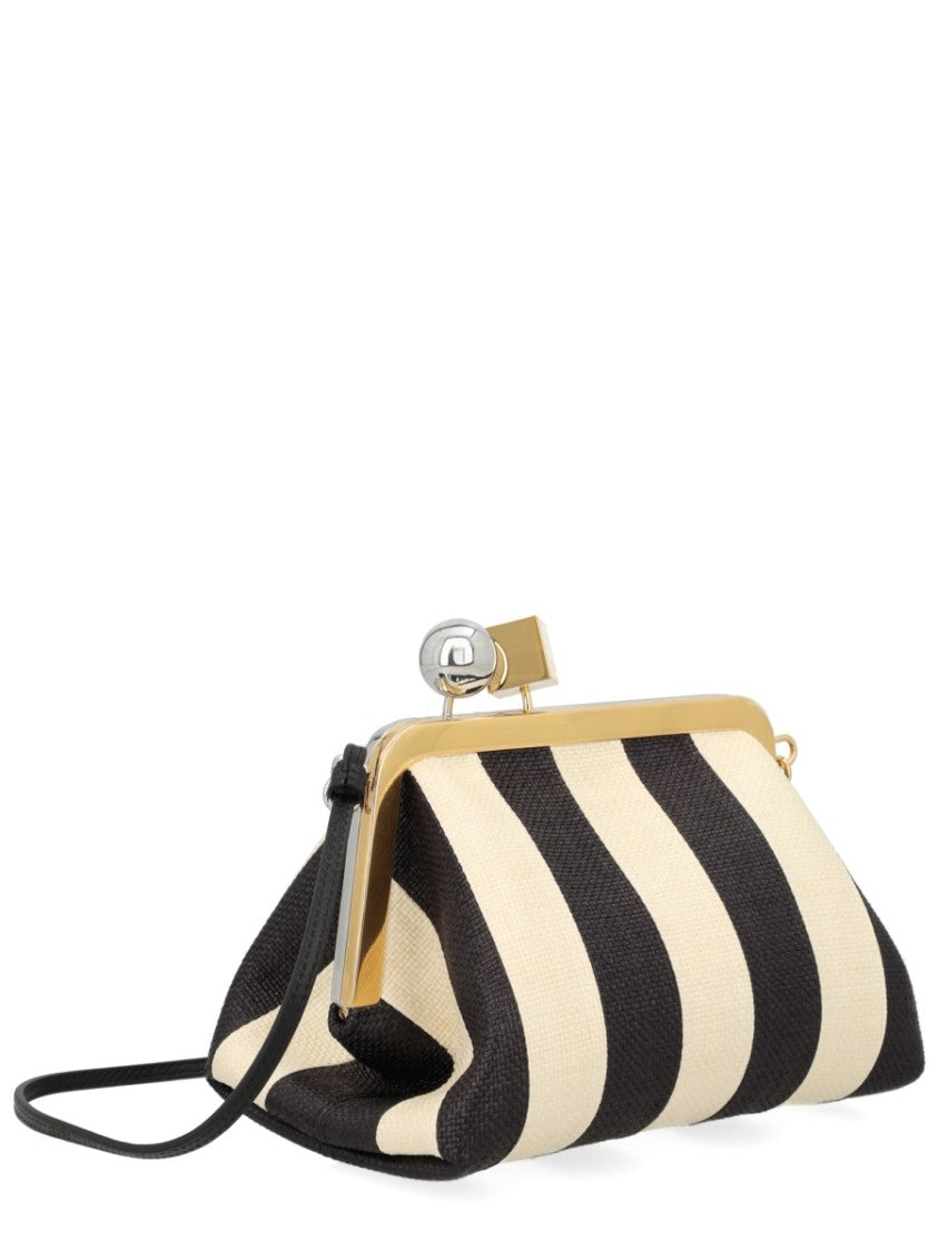 Jacquemus Le Berlingot Polyamide Metallic Frame Clutch