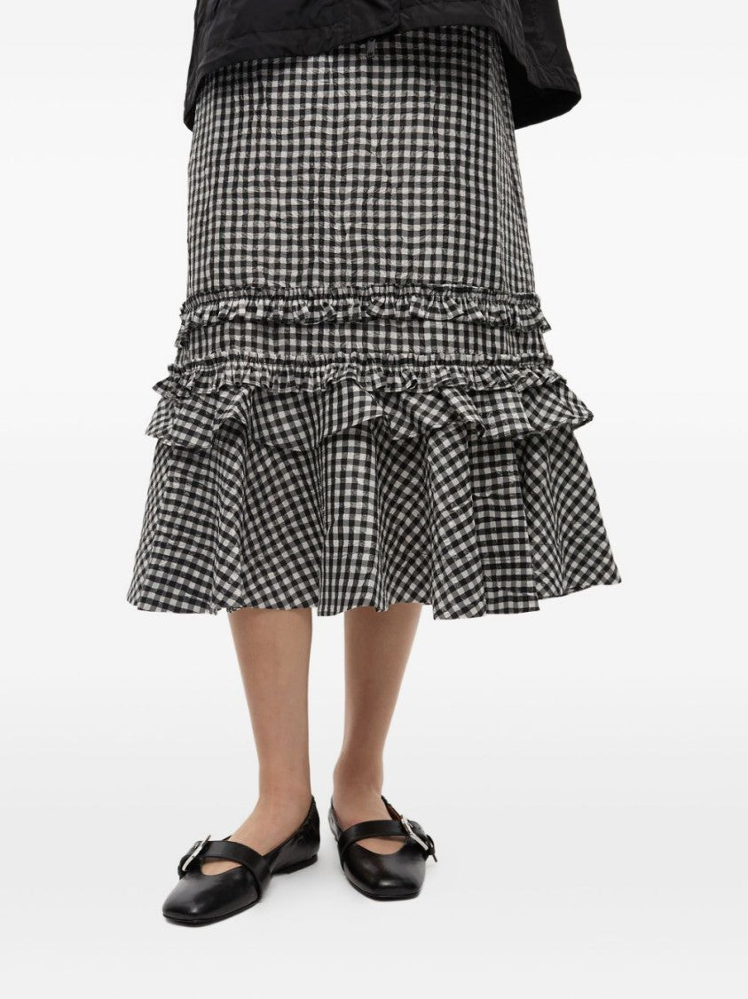 Ganni Pointed-Toe Ballerina Flats With Buckle Detail