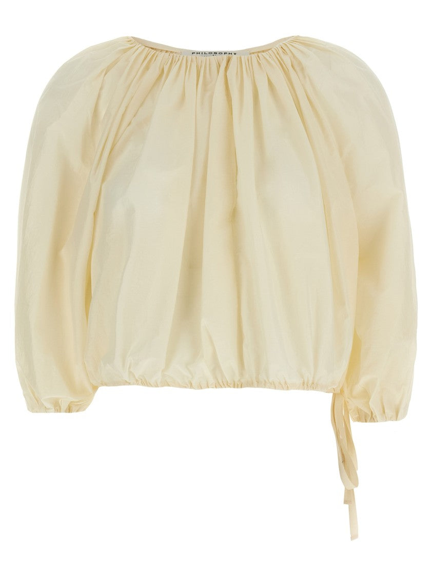 Philosophy Di Lorenzo Serafini Curled Design Cotton Blend Shirt