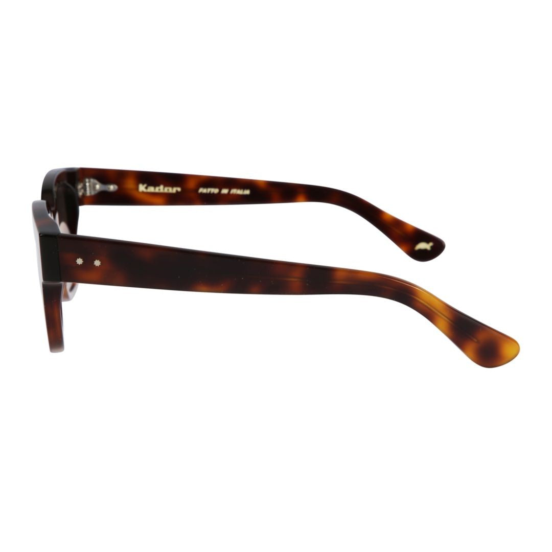 Kador Timeless 1962 Rectangular Tortoiseshell Sunglasses With Metallic Accents