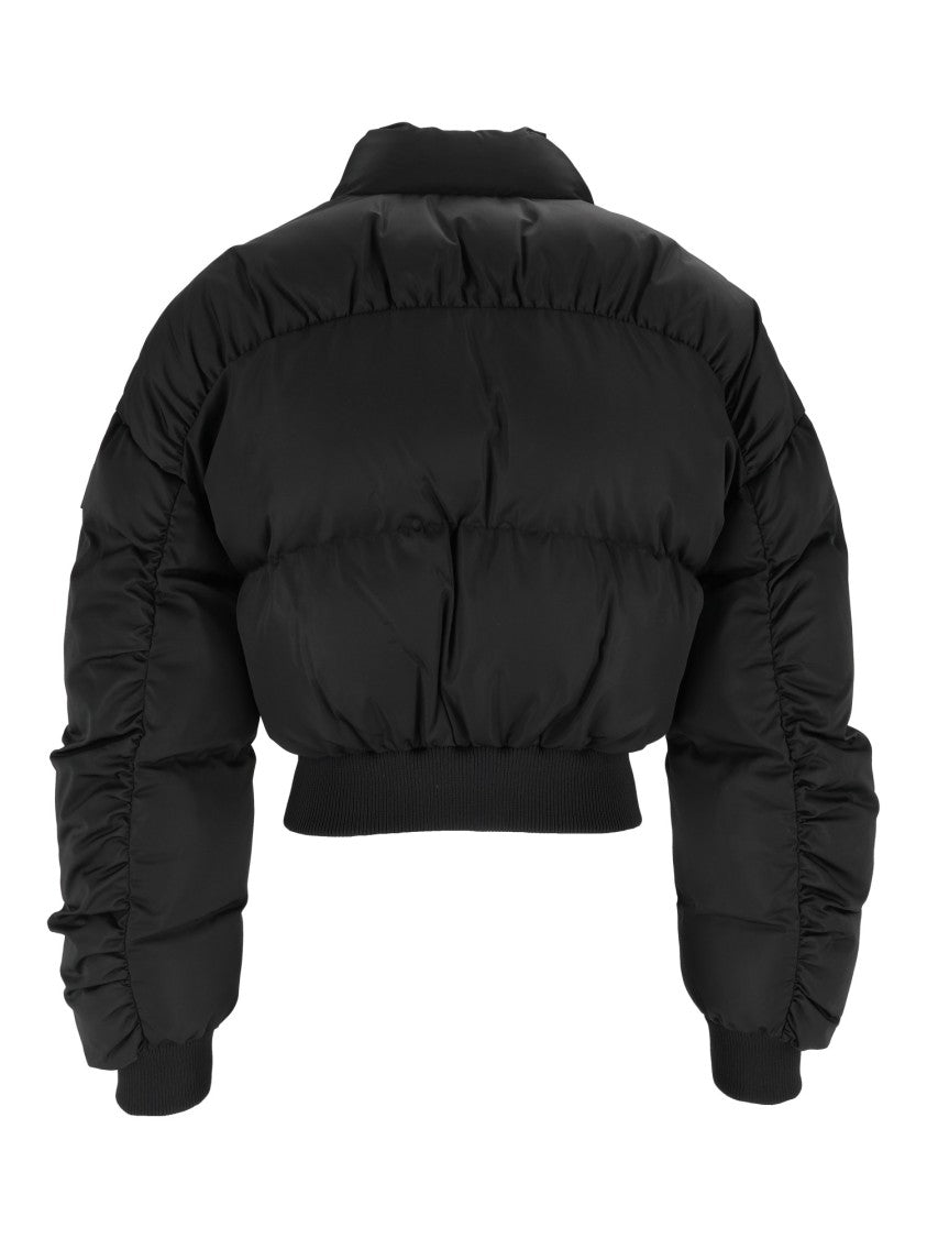 Elisabetta Franchi Padded Cropped High-Collar Jacket