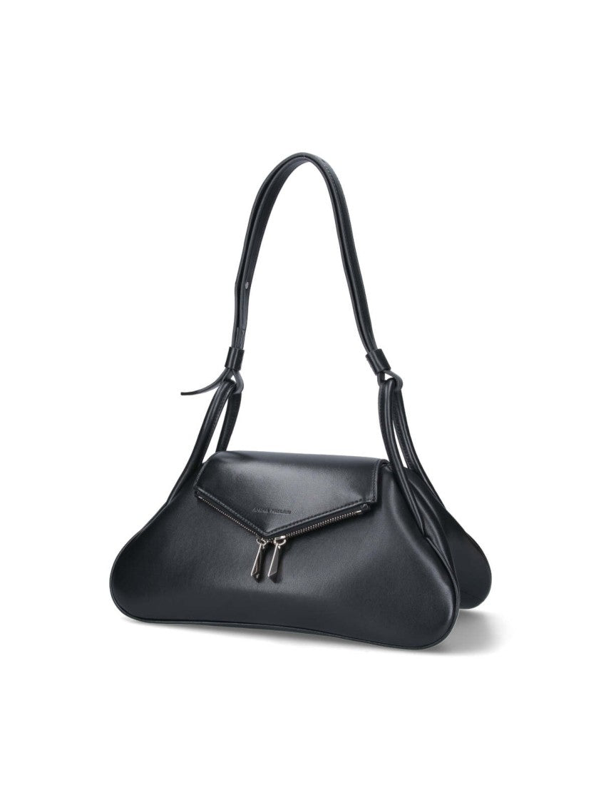 Amina Muaddi "Gemini" Shoulder Bag – Black