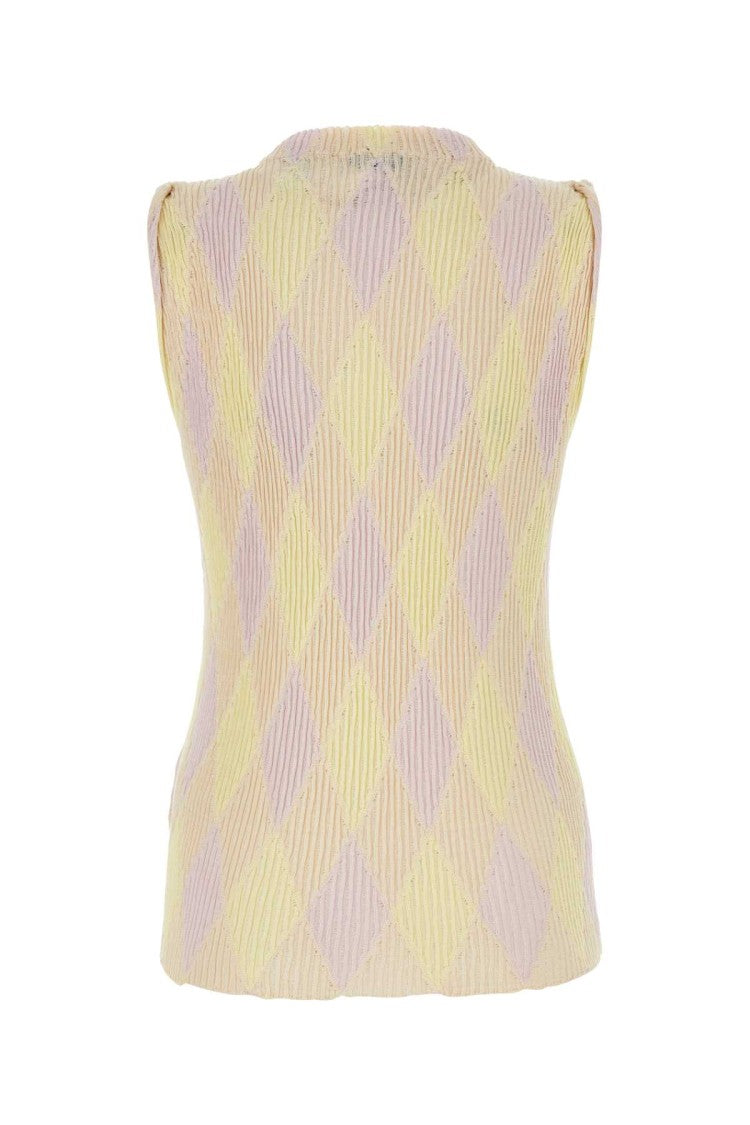 Burberry Embroidered Cotton Blend Top