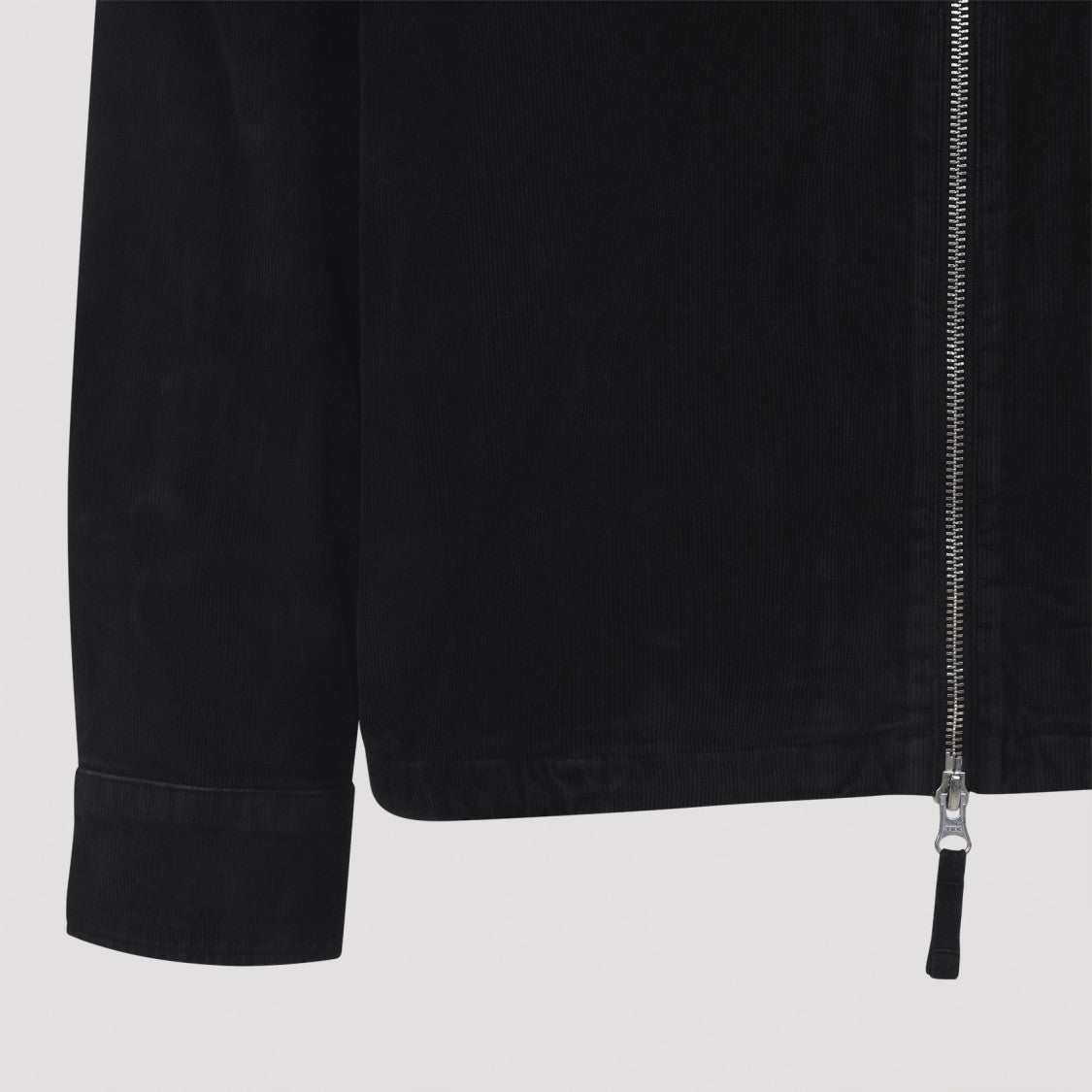 C.P. Company Zip-Up Black Shirt Jacket With Classic Collar
