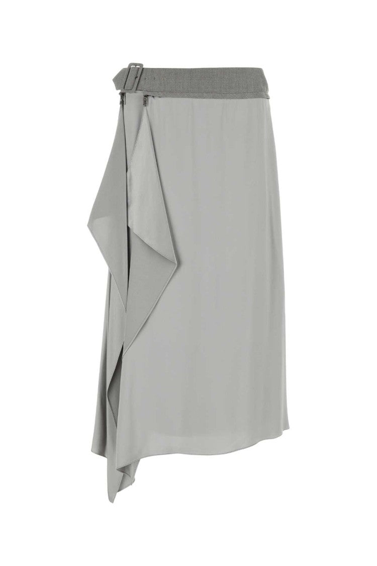 Fendi Grey Satin Skirt