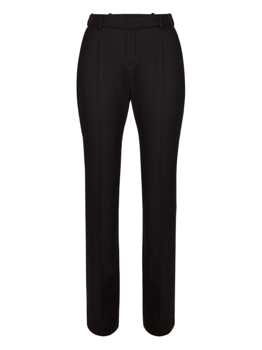 Nina Ricci Black Pressed Crease Straight Leg Trousers