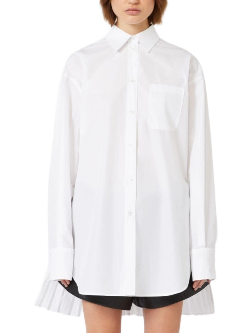 Max Mara White Oversized Pleated Back Shirt
