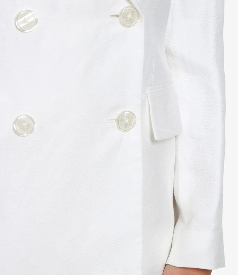 Lauren Ralph Lauren White Narain Light Linen Blazer Jacket