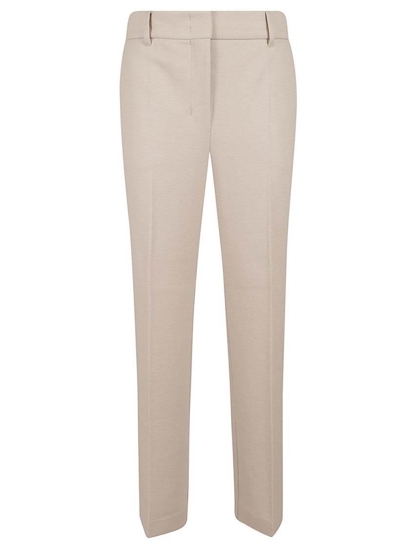 Max Mara Tailored Straight-Leg Pants In Wool And Cotton Blend