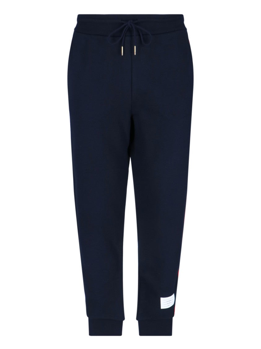 Thom Browne Sports Pants "Loopback Stripe" – Navy