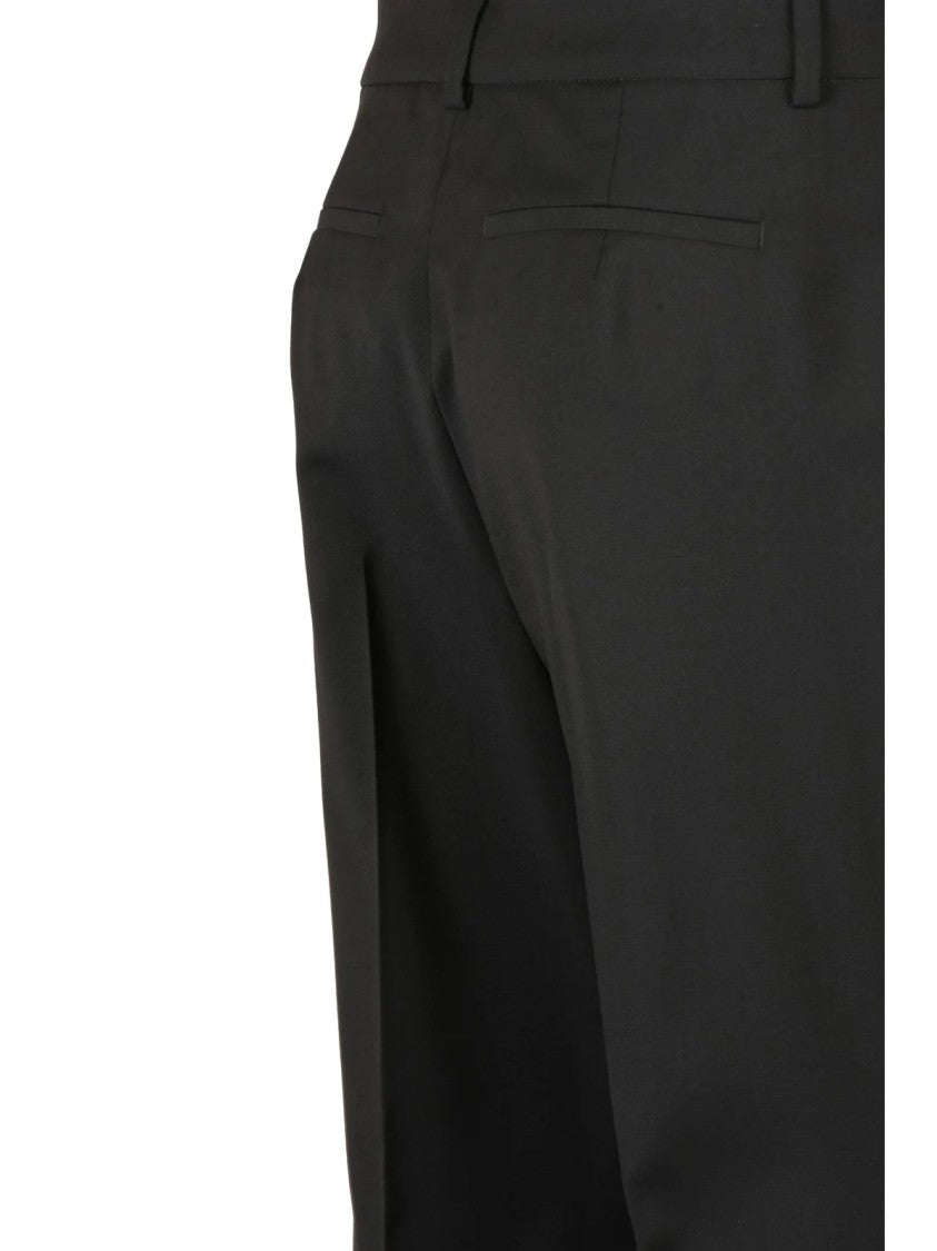 Sportmax Flared Brown Trousers With Tailored Fit And High Waist
