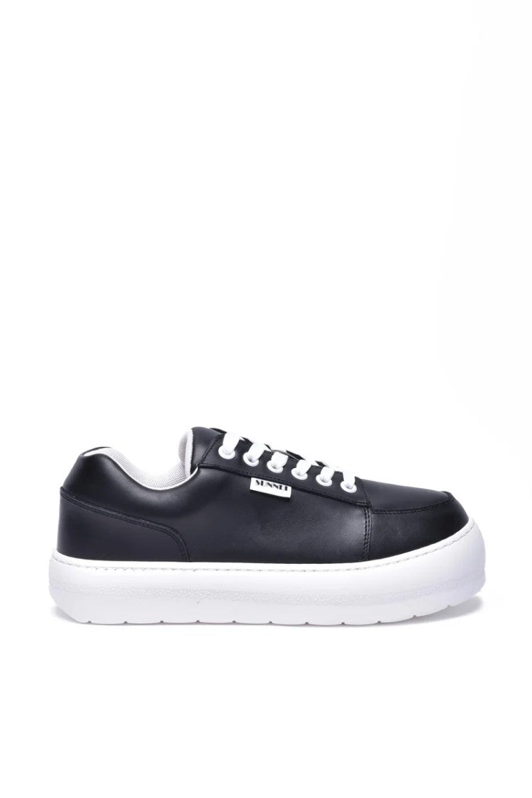 Sunnei Leather Sneaker - Black/White