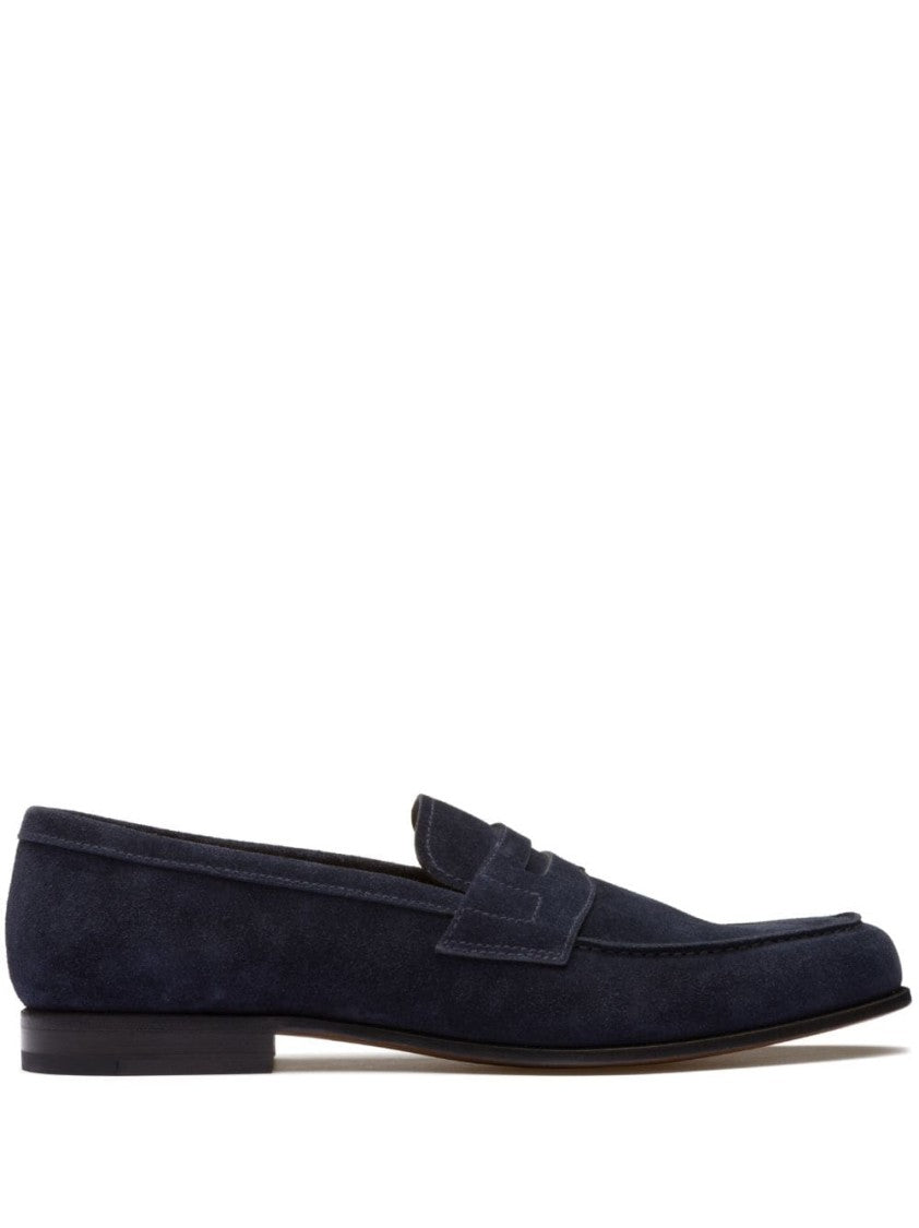 Church's Blue Moccasins With Refined Detailing