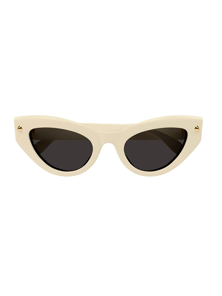 Alexander Mcqueen White Am0407s Cat-Eye Acetate Sunglasses
