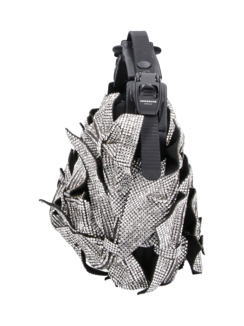 Junya Watanabe Black Rhinestone-Embellished Shoulder Bag