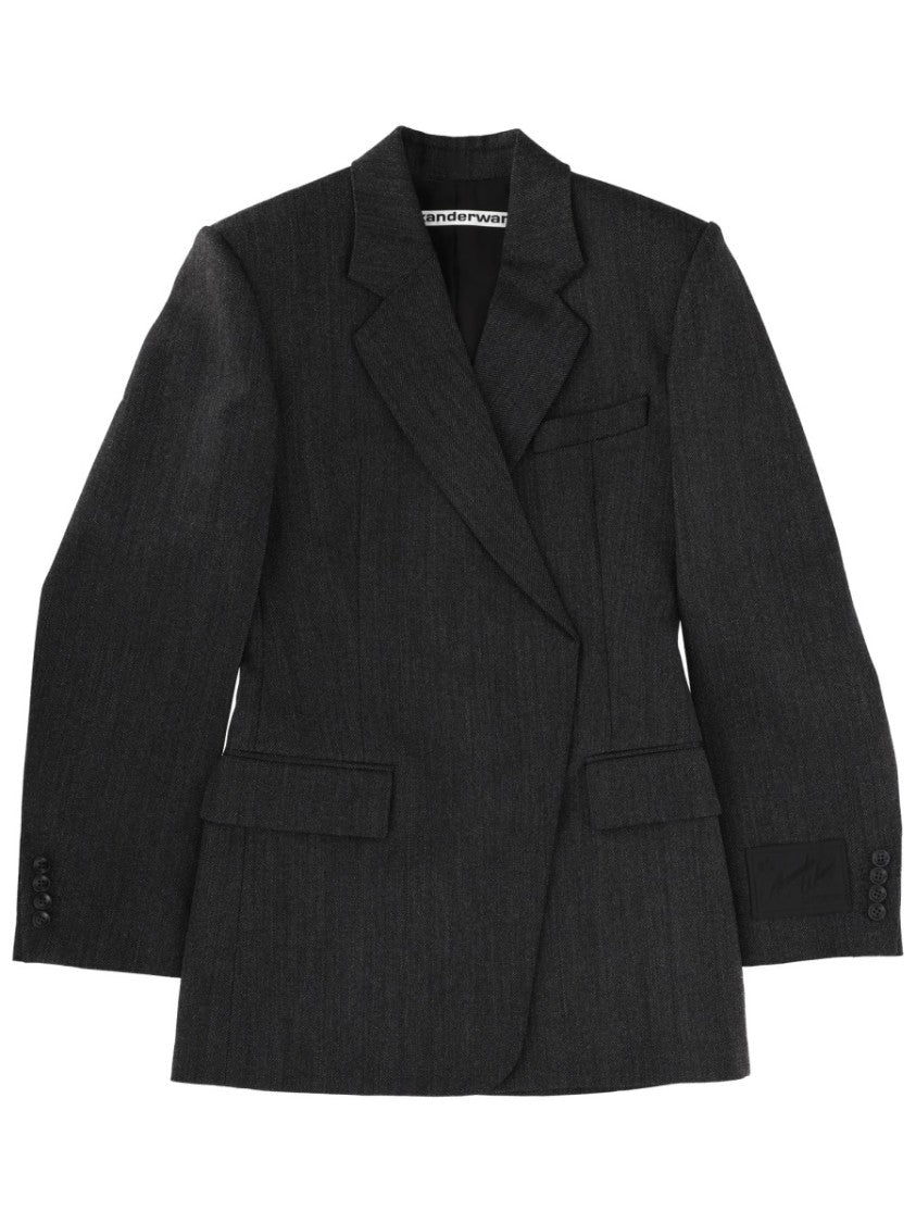Alexander Wang Fitted Structured Silhouette Mini Blazer Dress