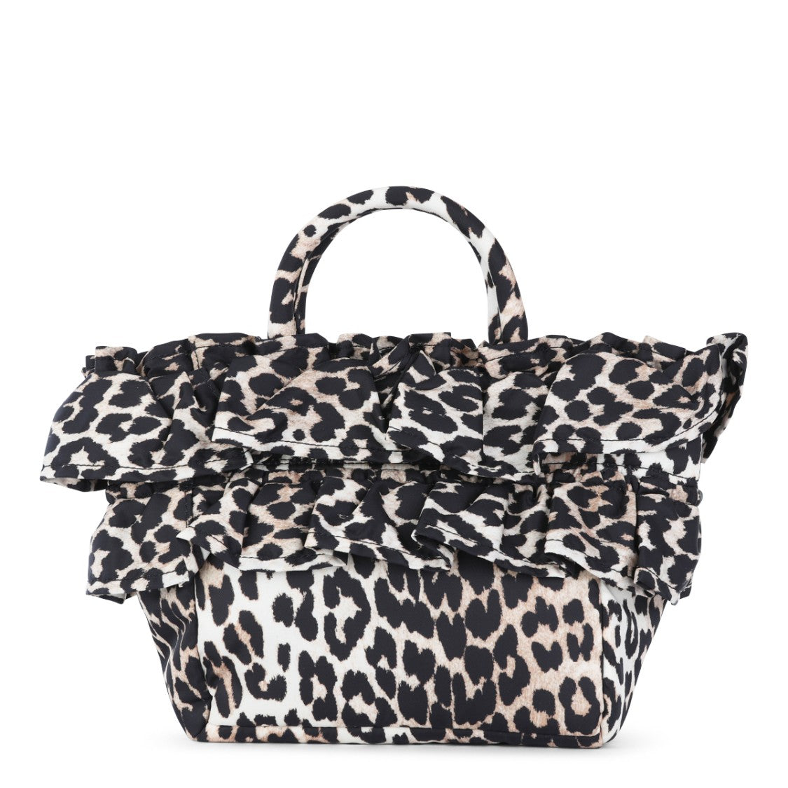 Ganni Leopard Print Satchel