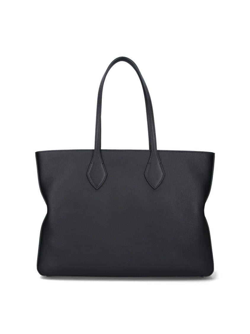 Ferragamo Large Smooth Leather Tote Bag
