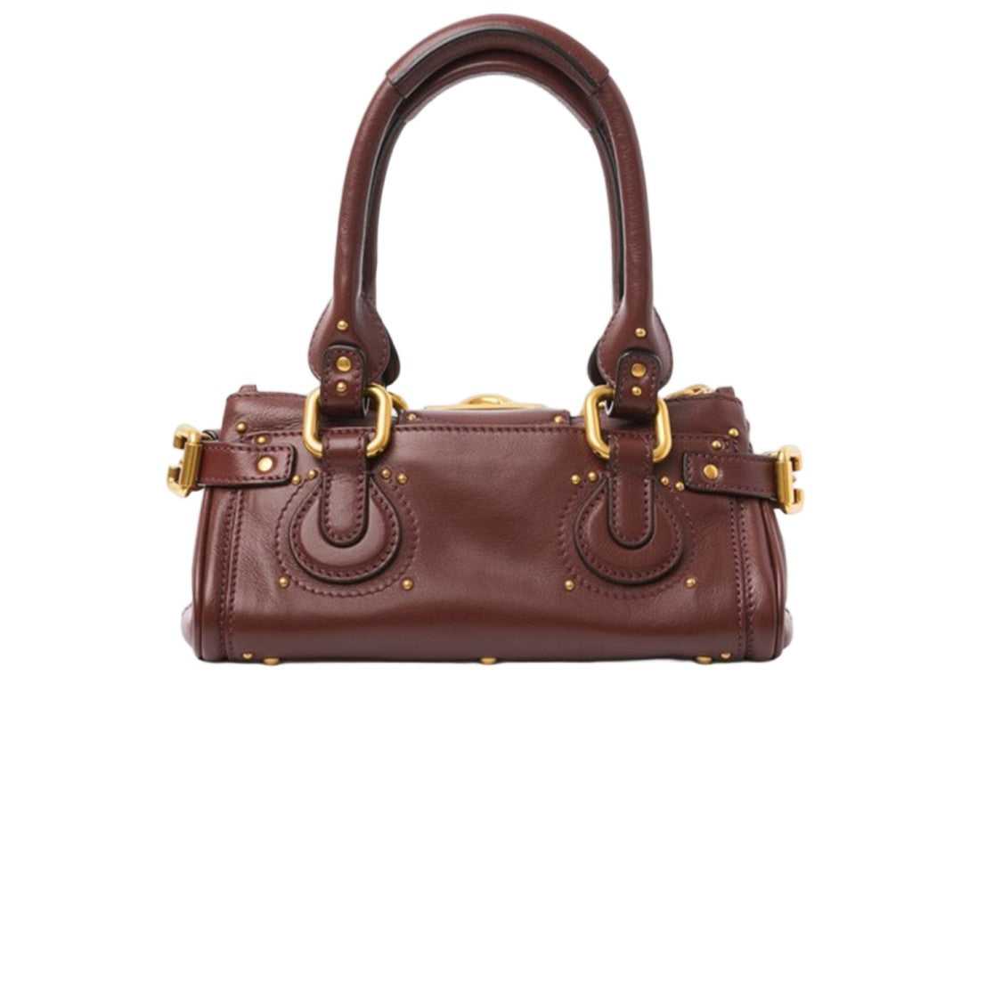 Chloé Burgundy Buffalo Leather Small Paddington Bag With Gold-Tone Hardware