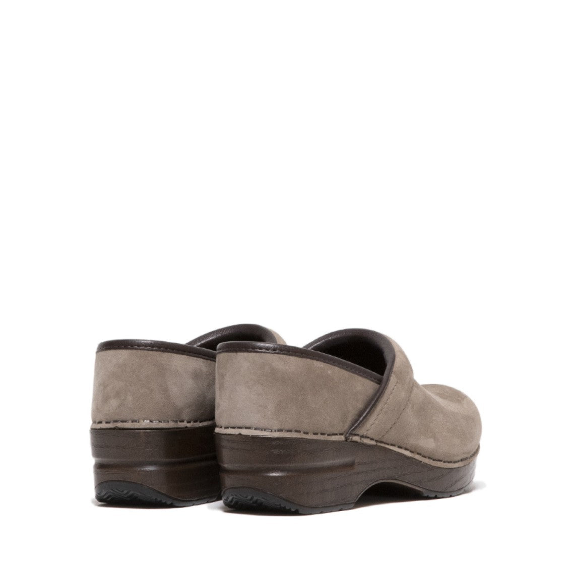 Dansko Classic Clog In Dove-Grey Nubuck Leather